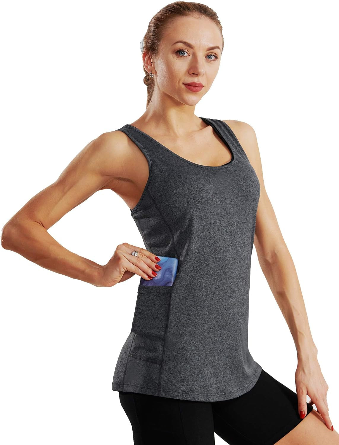 Women'S Racerback Yoga Workout Tank Top