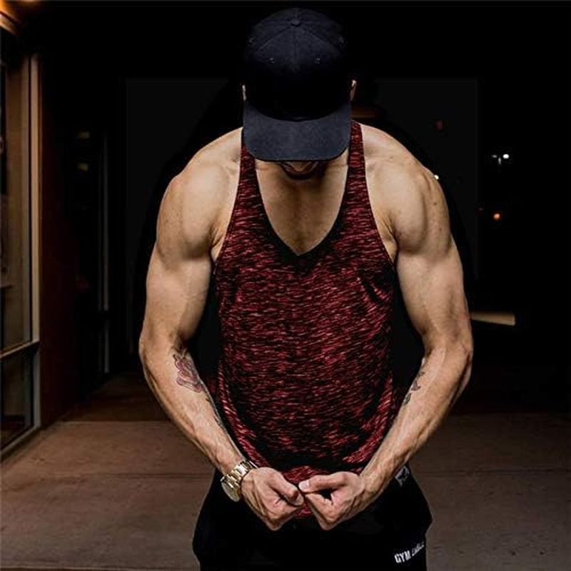 Men'S Gym Tank Tops 1-3 Pack Workout Muscle Tee Training Bodybuilding Fitness Sleeveless T Shirts