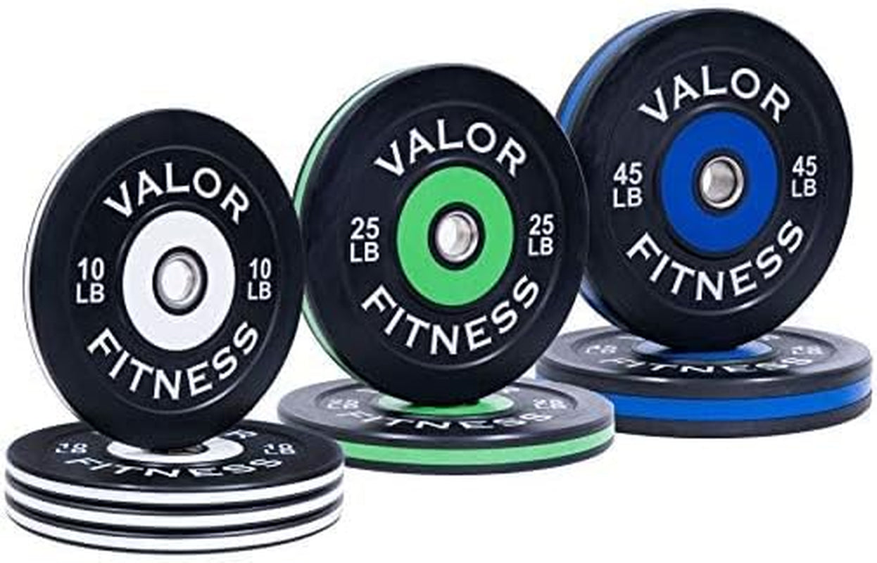 Olympic Bumper Plates for Weight Lifting Strength & Conditioning Cross Training Workouts Sold in Pairs Singles Sets