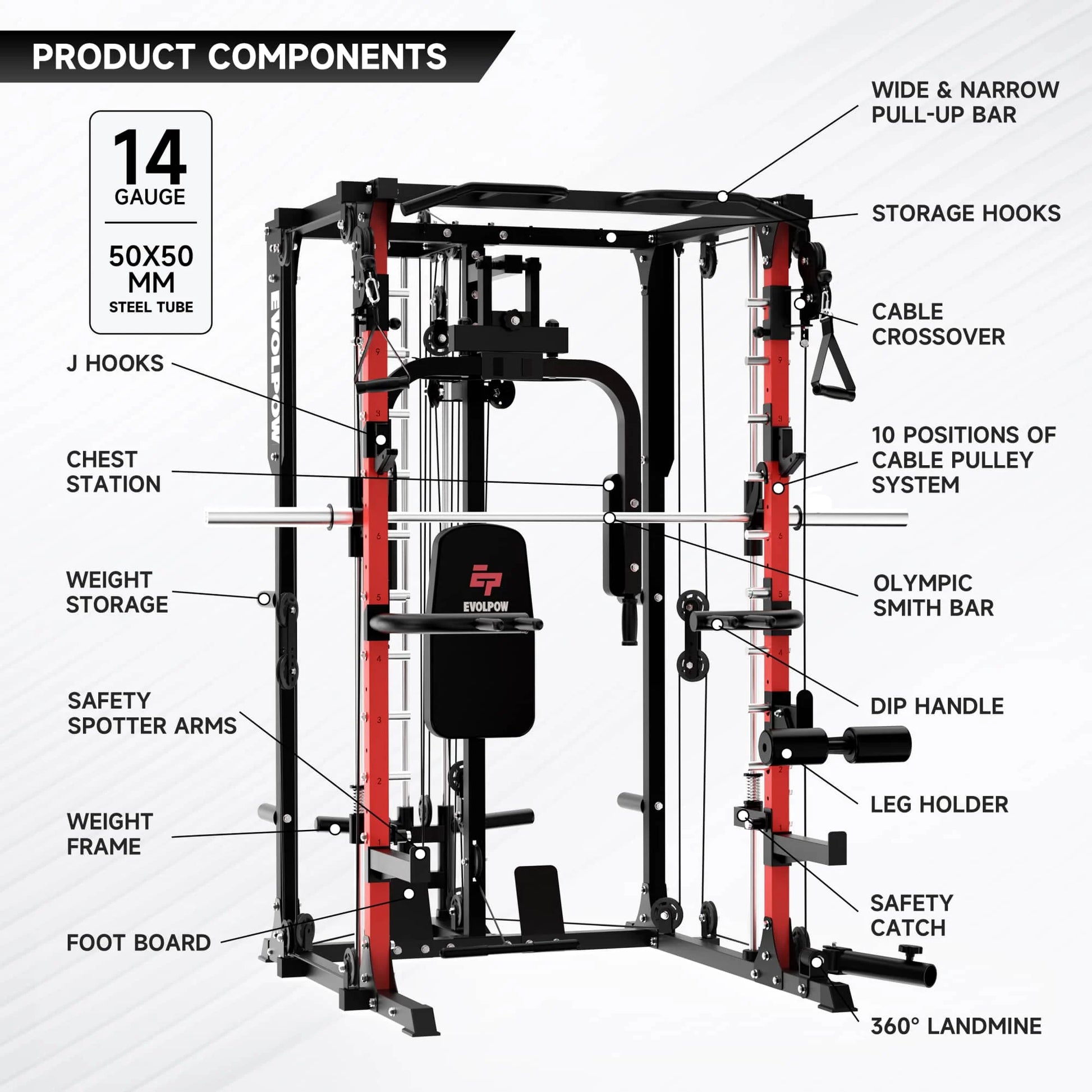 M2A Brute All-In-One Smith Machine Home Gym