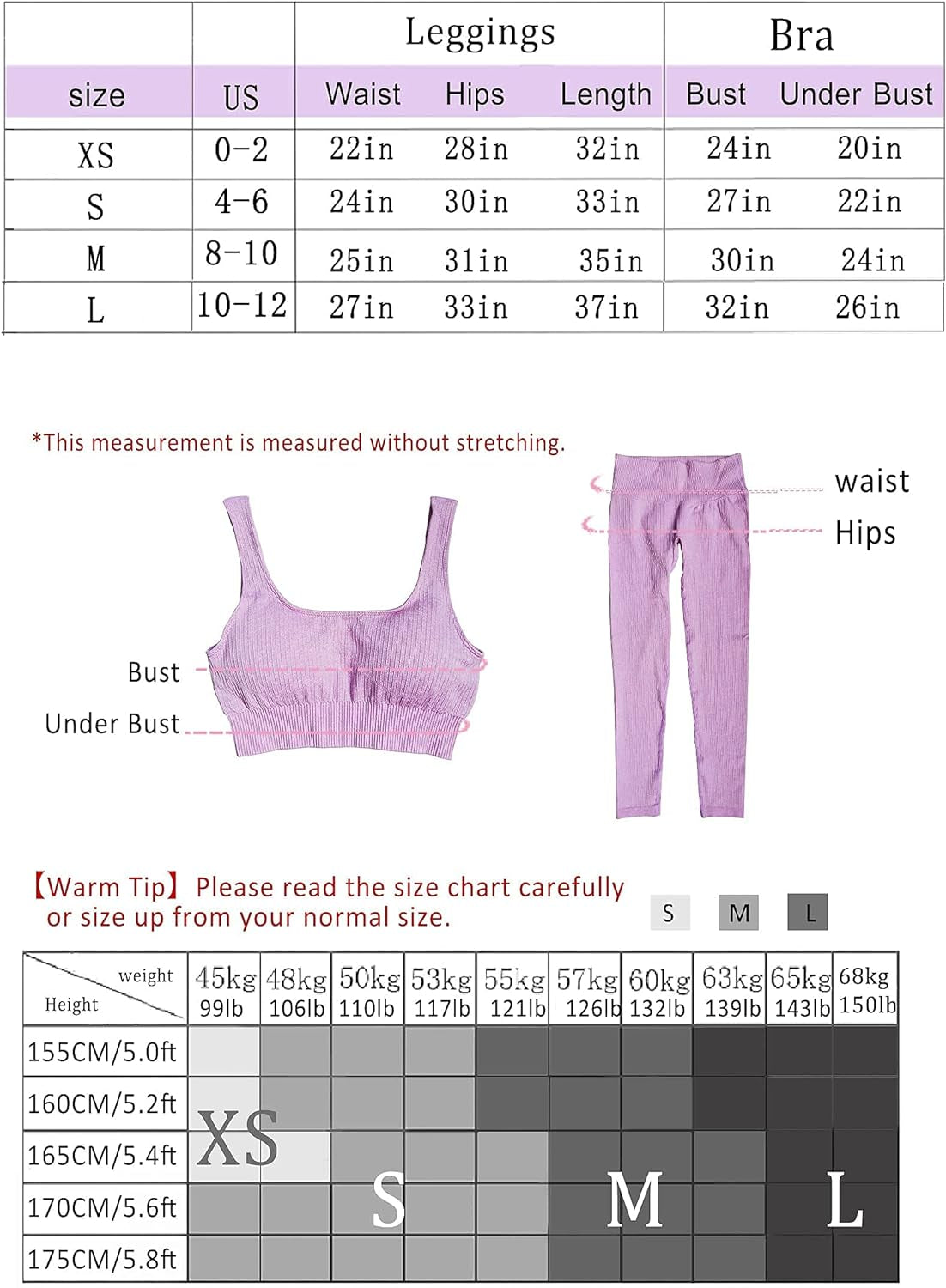 Exercise Outfits for Women 2 Pieces Ribbed Seamless Yoga Outfits Sports Bra and Leggings Set Tracksuits 2 Piece