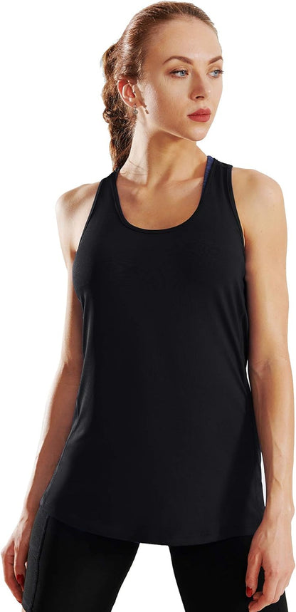 Women'S Racerback Yoga Workout Tank Top